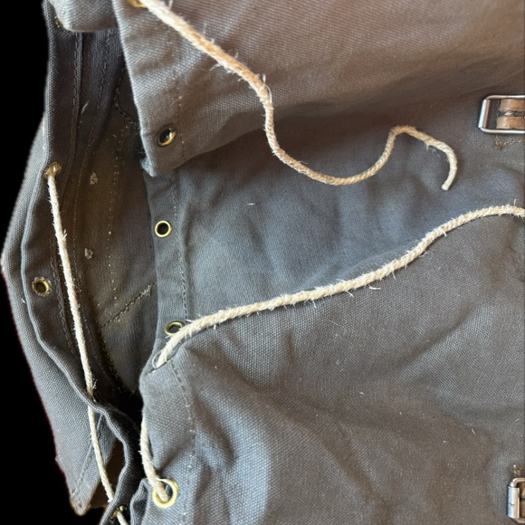 Vintage Canvas and Leather Military Backpack - Picture 5 of 5